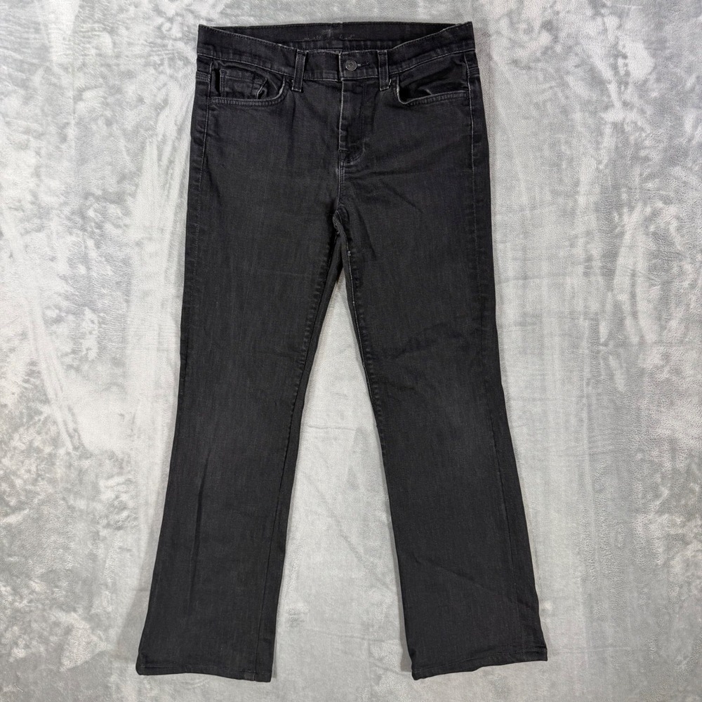 7 For All Mankind Ginger Flare Jeans Women's 30 Faded Black (Hemmed to L 30")